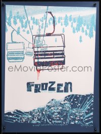 6x0754 FROZEN signed #63/65 18x24 art print 2010 by artist Kevin Tong, Mondo, cable cars & mountain!