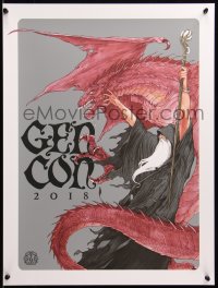 6x0780 GEN CON #2/125 18x24 art print 2018 Mondo, great fantasy wizard and dragon art by Sam Turner!