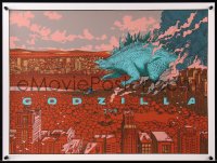 6x0813 GODZILLA #150/150 18x24 art print 2015 Mondo, art by Jared Muralt, variant edition!