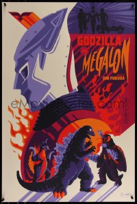 6x0832 GODZILLA VS. MEGALON #3/250 24x36 art print 2020 Mondo, art by Tom Whalen, regular edition!