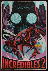 6x0980 INCREDIBLES 2 #23/290 24x36 art print 2019 Mondo, art by Francesco Francavilla!