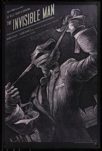 6x2197 2nd CHANCE! - INVISIBLE MAN #3/285 24x36 art print 2011 Mondo, art by Kevin Tong, silver edition!