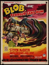 7b0152 BLOB Belgian 1958 Steve McQueen, different art of the indescribable & indestructible monster