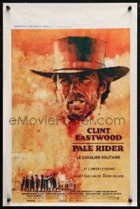 7b0213 PALE RIDER Belgian 1985 great artwork of cowboy Clint Eastwood by C. Michael Dudash!