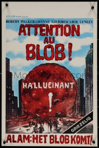 7b0228 SON OF BLOB Belgian 1972 it's loose again eating everyone, wacky horror sequel!