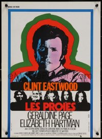 7b0500 BEGUILED French 15x21 1971 cool different psychedelic art of Clint Eastwood, Don Siegel