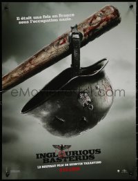 7b0547 INGLOURIOUS BASTERDS teaser French 16x21 2009 Tarantino, cool image of bat & helmet!