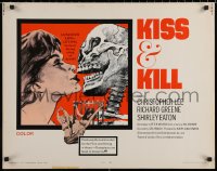 7b1130 BLOOD OF FU MANCHU 1/2sh 1969 Asian villain Christopher Lee, art of sexy girls, Kiss & Kill!