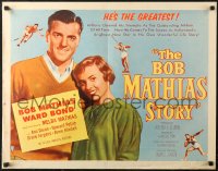 7b1131 BOB MATHIAS STORY style B 1/2sh 1954 Olympic decathlon gold winner & his wife Melba!