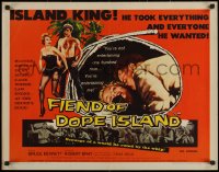 7b1173 FIEND OF DOPE ISLAND 1/2sh 1959 Bruce Bennett & Yugoslavian bombshell Tania Velia!