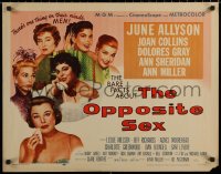 7b1253 OPPOSITE SEX style B 1/2sh 1956 Allyson, Joan Collins, Dolores Gray, Sheridan, Ann Miller!