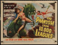 7b1258 PHANTOM FROM 10,000 LEAGUES 1/2sh 1956 classic Kallis art of monster & sexy scuba diver!