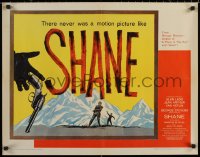 7b1277 SHANE 1/2sh R1959 most classic western, Alan Ladd, Jean Arthur, Van Heflin, De Wilde!