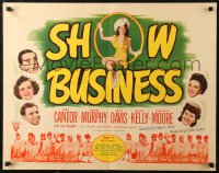 7b1279 SHOW BUSINESS style A 1/2sh 1944 Eddie Cantor, super sexy artwork of Constance Moore!