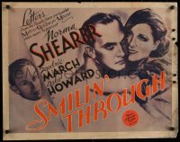 7b1282 SMILIN' THROUGH 1/2sh R1941 Norma Shearer, Fredric March, Leslie Howard, ultra rare!