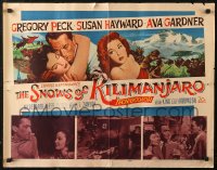 7b1283 SNOWS OF KILIMANJARO 1/2sh 1952 art of Gregory Peck, Susan Hayward & Ava Gardner in Africa!