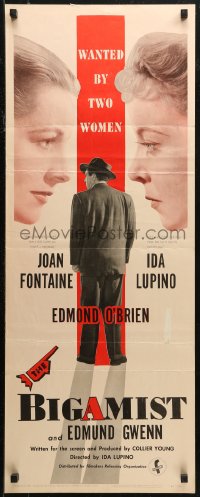 7b1338 BIGAMIST insert 1953 Edmond O'Brien is wanted by Joan Fontaine & Ida Lupino!