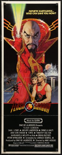 7b1380 FLASH GORDON insert 1980 Amsel art of Sam Jones, Melody Anderson & Max Von Sydow!