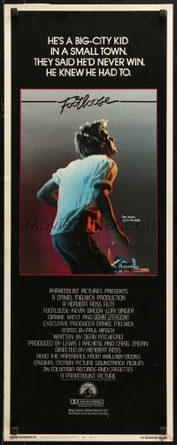 7b1381 FOOTLOOSE insert 1984 teenage dancer Kevin Bacon has the music on his side!