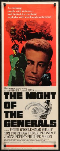 7b1460 NIGHT OF THE GENERALS insert 1967 WWII officer Peter O'Toole in a unique manhunt across Europe!