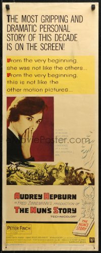 7b1462 NUN'S STORY insert 1959 religious missionary Audrey Hepburn was not like the others!