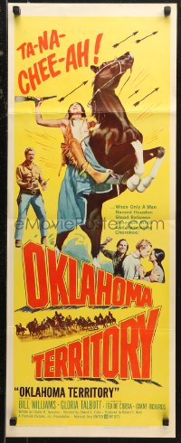 7b1463 OKLAHOMA TERRITORY insert 1960 only Bill Williams could silence the Cherokee vengeance cry!