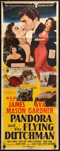 7b1466 PANDORA & THE FLYING DUTCHMAN insert 1951 great images of James Mason & sexy Ava Gardner!