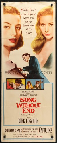 7b1512 SONG WITHOUT END insert 1960 Dirk Bogarde as Franz Liszt, sexy Genevieve Page, Capucine!