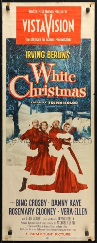 7b1548 WHITE CHRISTMAS insert 1954 Bing Crosby, Danny Kaye, Clooney, Vera-Ellen, musical classic!