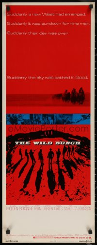 7b1549 WILD BUNCH insert 1969 Sam Peckinpah cowboy classic, William Holden & Ernest Borgnine!