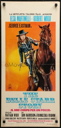 7b0642 BELLE STARR STORY Italian locandina 1968 Lina Wertmuller, art of cowgirl Elsa Martinelli!