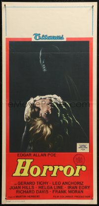 7b0646 BLANCHEVILLE MONSTER Italian locandina 1963 Edgar Allan Poe, Horror, art of killer & victim!