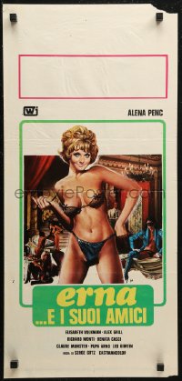 7b0648 BOHR WEITER KUMPEL Italian locandina 1980 Tino Aller art of sexy topless blonde Alena Penz!