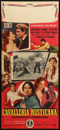 7b0690 FATAL DESIRE Italian locandina R1954 Cavalleria Rusticana, Anthony Quinn, different!