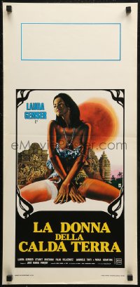 7b0739 LA MUJER DE LA TIERRA CALIENTE Italian locandina 1981 art of sexy Laura Gemser by Aller!