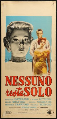 7b0790 NOT AS A STRANGER Italian locandina 1955 doctor Robert Mitchum, Olivia De Havilland, Sinatra!