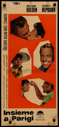 7b0801 PARIS WHEN IT SIZZLES Italian locandina 1964 images of Audrey Hepburn, William Holden!