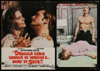 7b1043 ANDY WARHOL'S DRACULA Italian 19x27 pbusta R1975 Paul Morrissey, images of vampire Udo Kier!