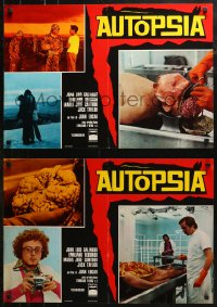 7b0975 AUTOPSY group of 6 Italian 18x27 pbustas 1974 Juan Logar's Autopsia, gory images!