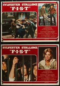 7b0902 F.I.S.T. group of 10 Italian 19x26 pbustas 1977 Sylvester Stallone & lots of angry strikers!