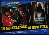 7b1066 NEW YORK RIPPER Italian 19x26 pbusta 1982 Lucio Fulci, great images of killer & victim!