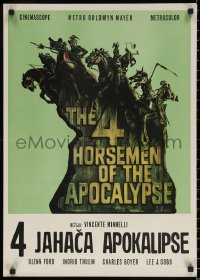 7b0367 4 HORSEMEN OF THE APOCALYPSE Yugoslavian 20x28 1961 Glenn Ford, Ingrid Thulin, World War II!