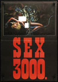 7b0454 SEX 3000 2-sided Yugoslavian 18x26 1980s different wild art + Little Girl in Blue Velvet!