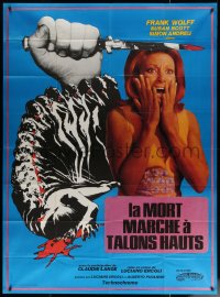 7c0962 DEATH STALKS ON HIGH HEELS French 1p 1975 La Morte cammina con i tacchi alti, horror montage!