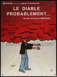 7c0969 DEVIL PROBABLY French 1p 1978 Robert Bresson's Le diable probablement, wacky art by Savignac!