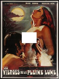 7c0971 DEVIL'S WEDDING NIGHT French 1p 1974 art of naked countess who bathed in 600 virgins' blood!