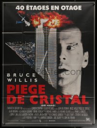 7c0974 DIE HARD French 1p 1988 cop Bruce Willis is up against twelve terrorists, crime classic!