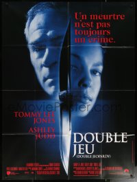 7c0983 DOUBLE JEOPARDY DS French 1p 2000 cool close-up of Tommy Lee Jones & Ashley Judd!