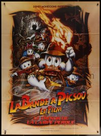 7c0993 DUCKTALES: THE MOVIE French 1p 1991 Walt Disney, Scrooge McDuck, cool adventure art by Drew!