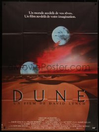 7c0995 DUNE French 1p 1985 David Lynch sci-fi epic, best image of two moons over desert!